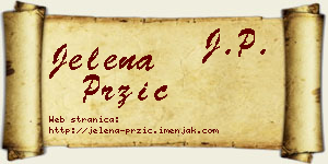 Jelena Pržić vizit kartica